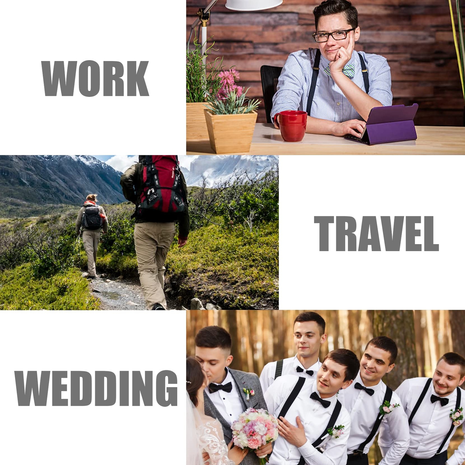 Men Suspender 2" SuspendersBlack Suspenders MenWork SuspendersSuspenders for ...