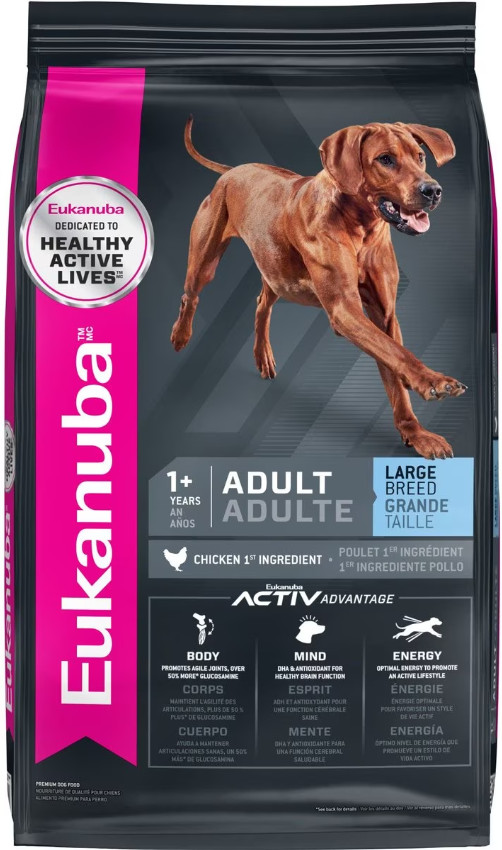 Eukanuba Adult Large Breed Chicken Formula Dry Dog Food, 30 lb
