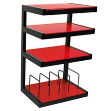 NORSTONE ESSE HI FI  VINYL BLACK/RED MOBILE PORTA ELETTRONICHE NUOVO G.UFFICIALE