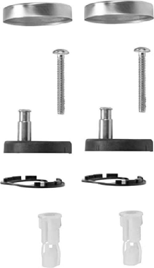 Cornat Kit di fissaggio adatto per sedile WC Cornat Aneto, in acciaio inox e pla