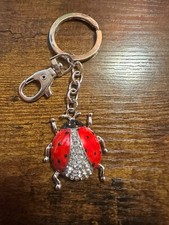 Lady Bug Rhinestones Keychain