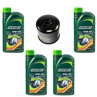 MotoröL Set 10W40 ÖLfilter HF204RC 4 Liter FüR Honda Cb Kawasaki Triumph Yamaha