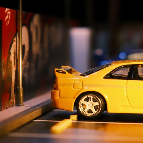 1/64 Diorama Open Air Car Parking Lot Model LED Lighting Car Garage Scene Model - Picture 5 of 16
