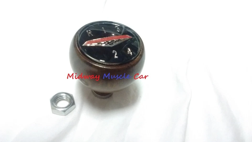 Pomo de cambio correcto 66-68 madera de nogal 4 velocidades Pontiac GTO Firebird Foto 3 de 4