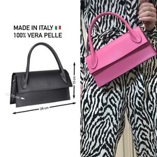 Borsa in Vera pelle donna con Manico Rigido”Made in Italy” Scegli Il Tuo Colore