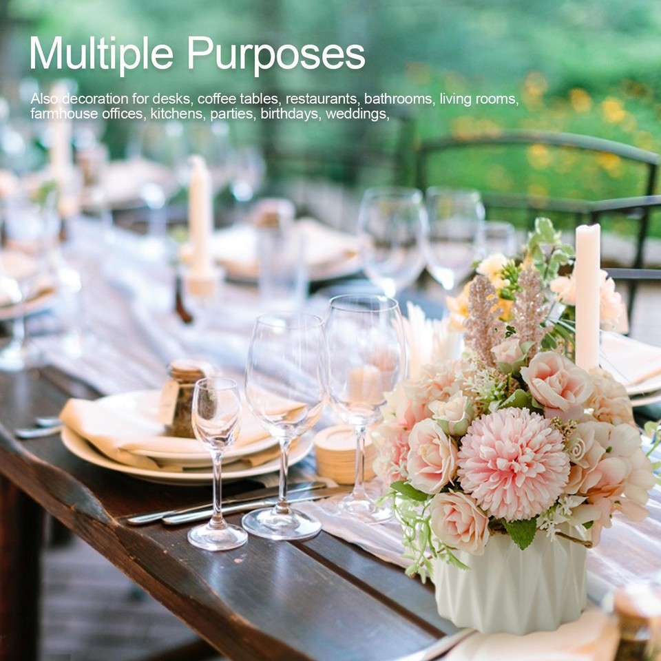 Bonsai Artificial Flower Bouquet, Rabbit Plants Pot, Ceramic Flowerpot