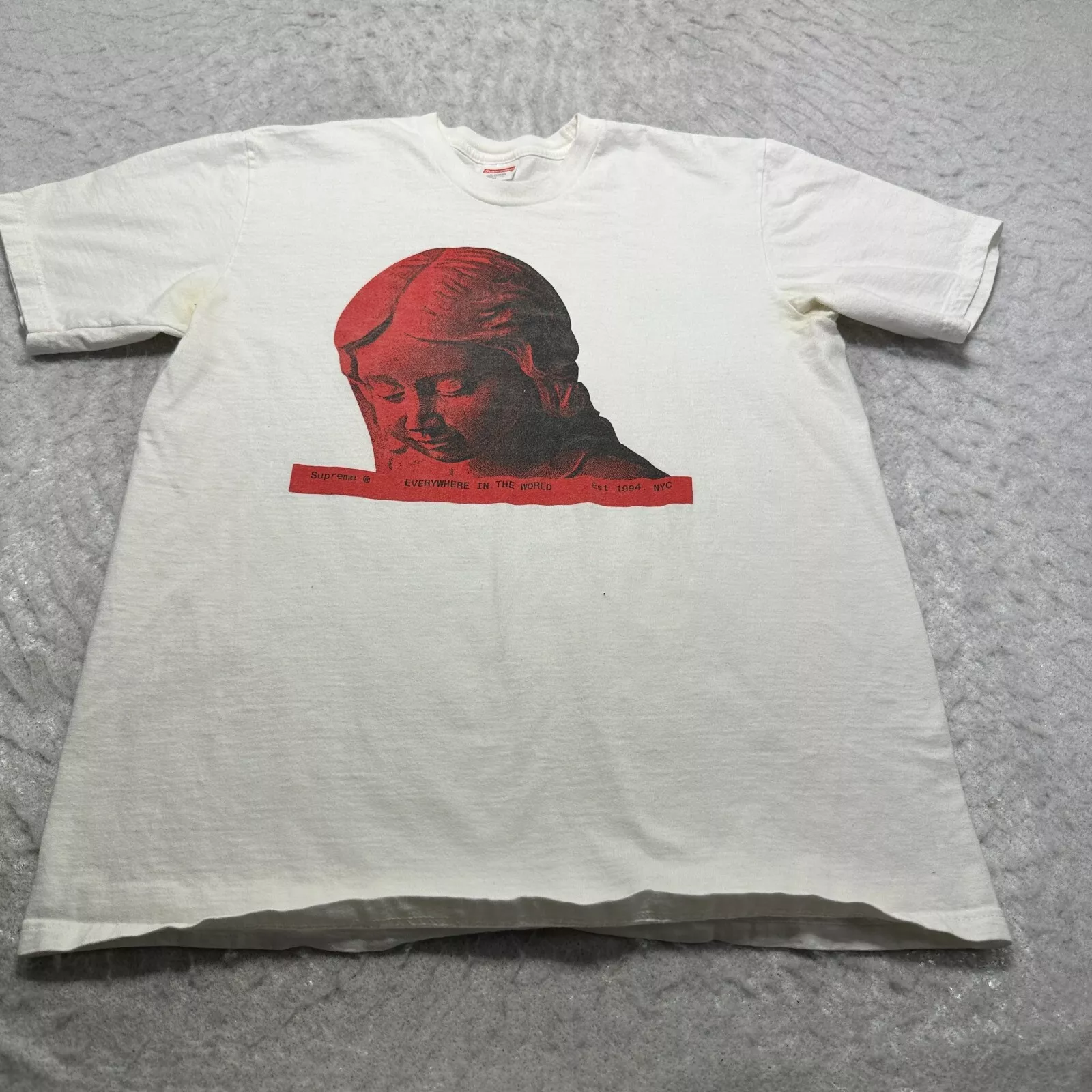 Tee shirt Supreme Everywhere in the World Angel Virgin FW20 blanc taille Medium
