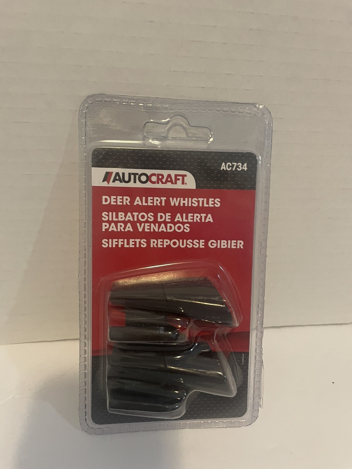 Autocraft Ultrasonic Deer Warning Whistle, Deer Alert Device, Black (Pack of 2)