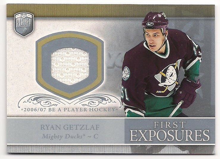 Ryan Getzlaf 06-07 UD Be A Player Portraits First Exposures Game Worn Jersey