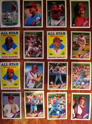 MLB TEAM SET: 1988 PHILADELPHIA PHILLIES 33 Cards Schmidt, Bedrosian, Samuel