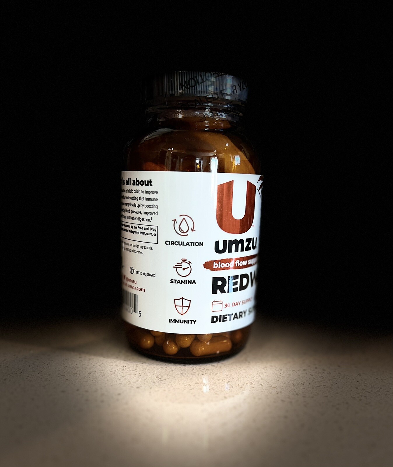 UMZU REDWOOD Blood Flow Support Nitric Oxide Booster 180 Capsules NEW