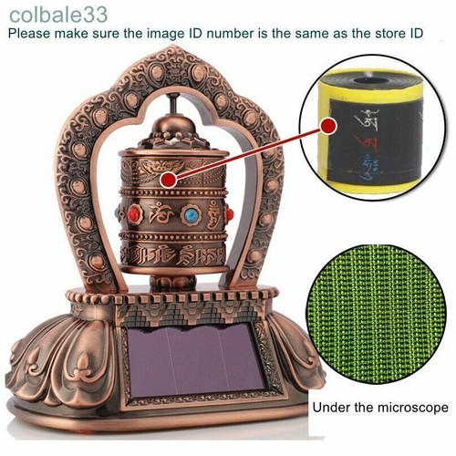 12cm microfilm mantras Solar Prayer Wheel Car decoration Living Buddha