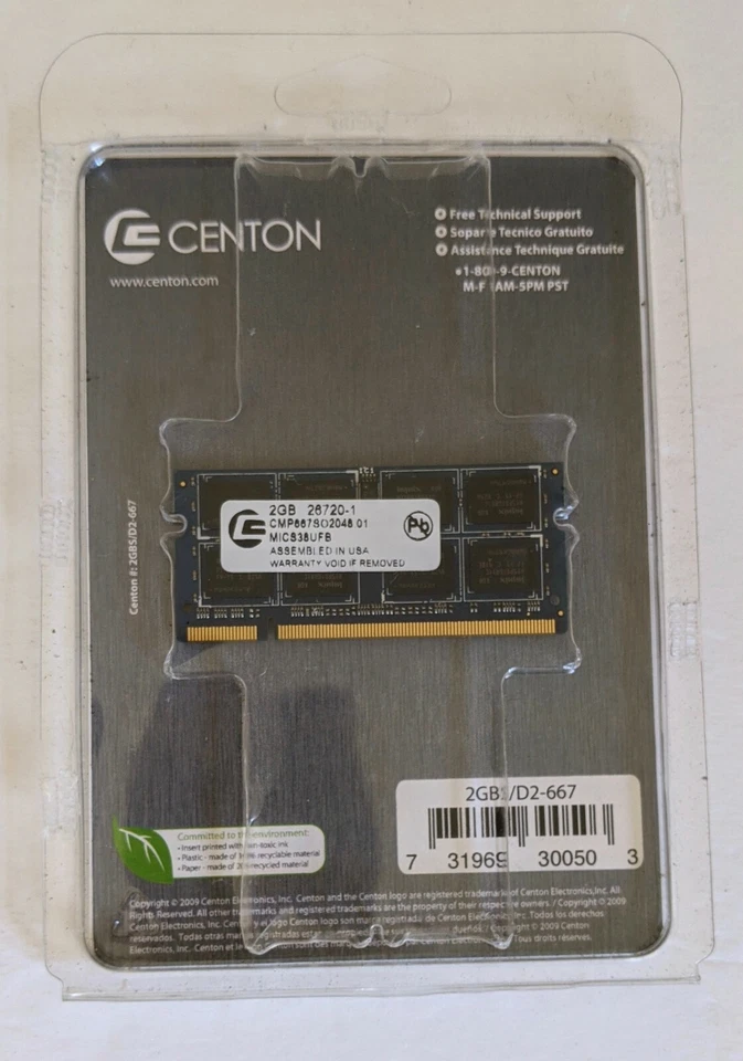 Memory Power MACReady COMPUTER RAM 2GB DDR2-667 New - Image 2 of 2