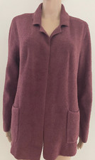 Barefoot Dreams Cozychic Lite Cardigan Maroon Size Small