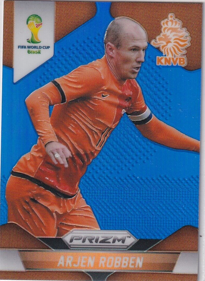 Panini Prizm Rookie World Cup 2014 No. 29 Arjen Robben Blue Parallel 29/199