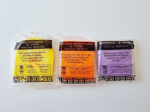 1996 McDonald's Happy Meal Toys Maze Game Ronald McDonald Grimace Hamburglar - Picture 5 of 6