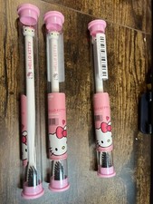3 Hello Kitty Soft Charcoal Bristled Toothbrushes NEW - With Travel Cases.
