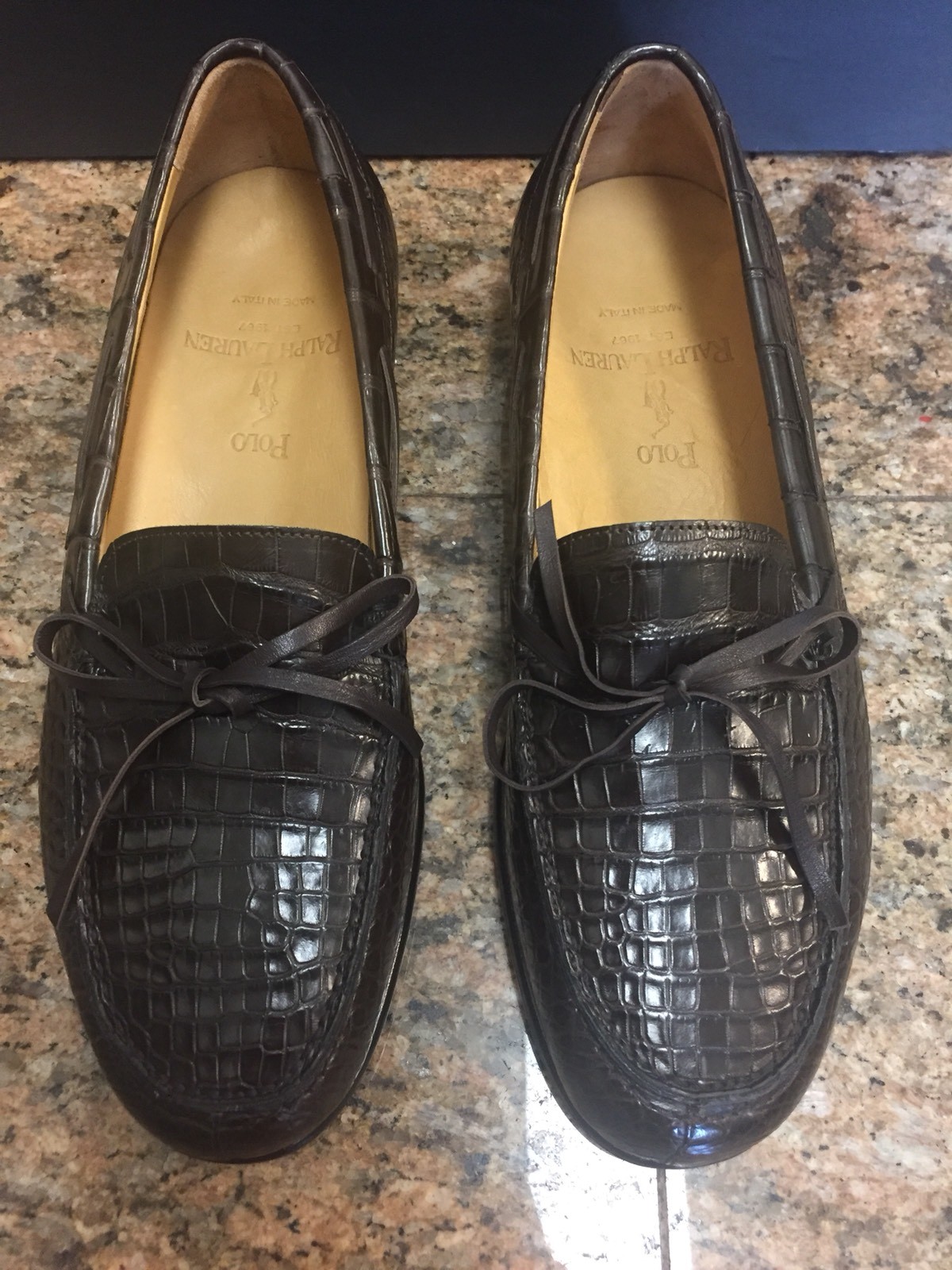ralph lauren crocodile loafers