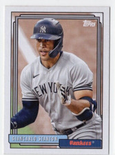 2021 Topps Update Series Giancarlo Stanton #T92-33 Redux 1992 New York Yankees