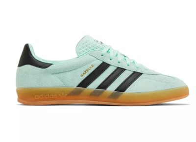 NEW Adidas Men's Gazelle Indoor Originals Clear Mint/Black Gum IH7488