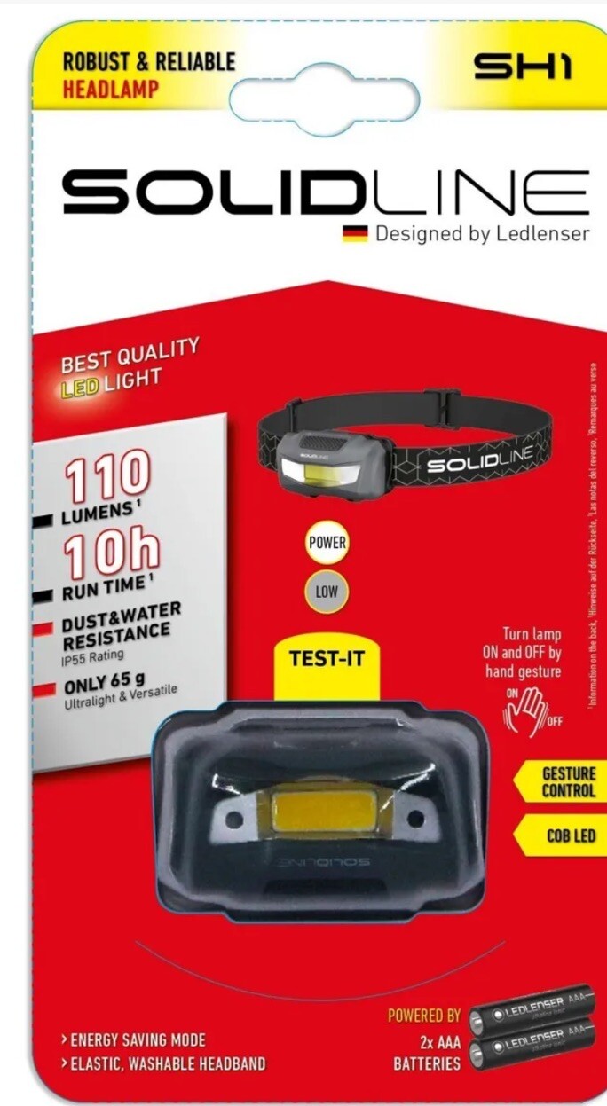 SOLIDLINE SH1 ledlenser. Headlamp. 110 LUMENS. High Quality!