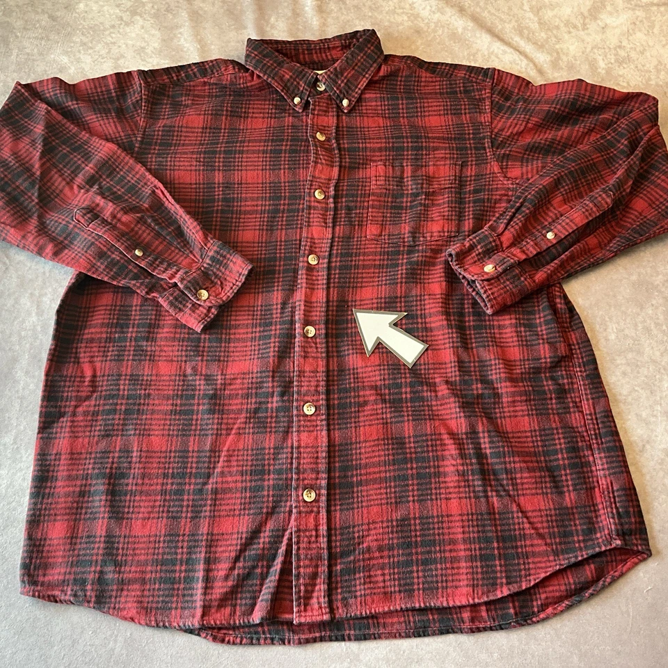 Camisa de franela a cuadros manga larga Red Head Brand Co PARA HOMBRES GRANDE como está defectos Foto 3 de 4