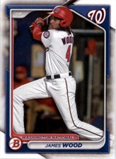 2024 Bowman Base James Wood #BP-91 Washington Nationals Prospect Baseball Card