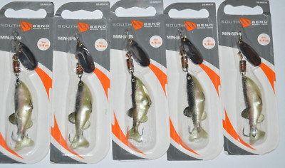 5 lures south bend min-spin minnow spin spinner 1/4oz rainbow trout bass lure