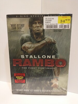 Rambo (DVD, 2008, 2-Disc Set, Special Edition Widescreen) W/ Digital Copy Sealed