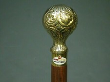 Nautical Silver Brass Designer Head Handle Wooden Style Walking Cane Stick Gift