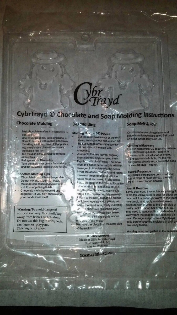 Cybrtrayd Stampo Per Cioccolato A Forma Di Campana – Grandi Dimensioni – 8 Cavità – PETG FDA – Istruzioni Incluse - 3