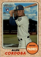 2017 Topps Heritage High Number #569 Allen Cordoba San Diego Padres Rookie Card