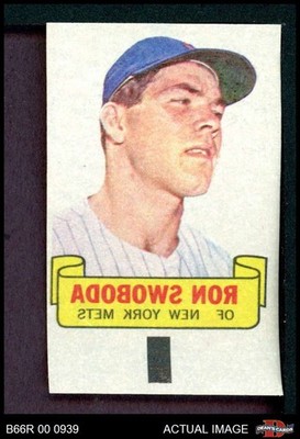 1966 Topps Rub Offs  Ron Swoboda  Mets 7 - NM