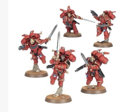 Warhammer 40K Armageddon Primaris Space Marines 5 Vanguard Veterans im Rahmen