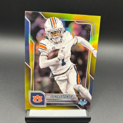 2025 Bowman Chrome U #186 Eric Singleton Jr. Yellow /350 Auburn Tigers