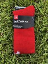 UA Under Armour Over the Calf OTC Adult Football Soccer Socks Red White Large FS