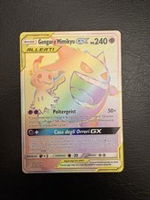 Pokemon Gengar e Mimikyu GX 186/181 Team Up Hyper rare Nuovo Italiano