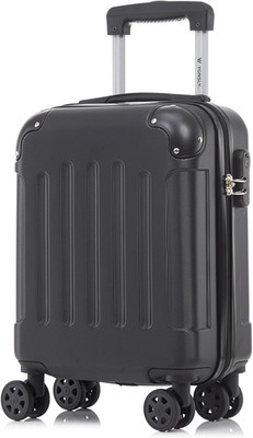 Koffer Suitcase S Schwarz, Trolley Reisekoffer, Rollkoffer Handgepäck Mit 4 Roll