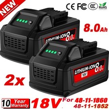 2PACK For Milwaukee For M18 Lithium 8.0AH Extended Capacity Battery 48-11-1860