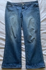 White Stuff Women’s Size 14 Blue Denim 3/4 Jeans Cropped Stretch Comfy