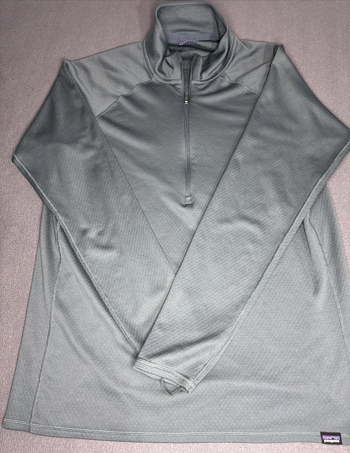 Patagonia Capilene Midweight Baselayer Mens Large Gray Hiking Running Top