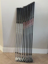 Left handed Takomo 301CB Irons. 4  to PW  Graphite shaft. 48-52-56-60 wedges. 
