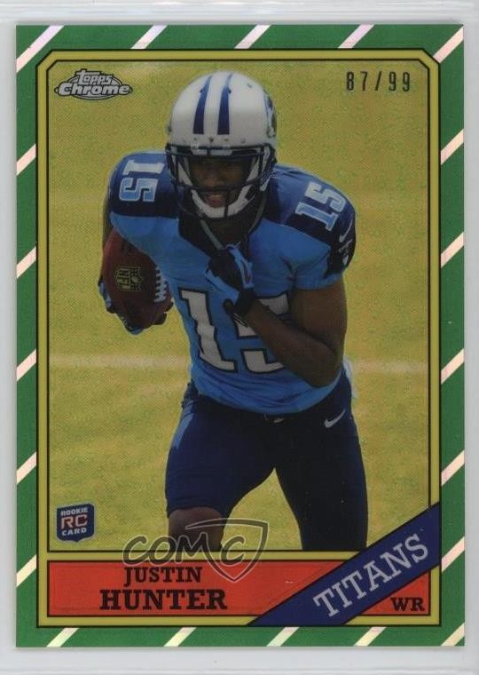 Justin Hunter Topps Chrome 1986 Insert #19 Refractor
