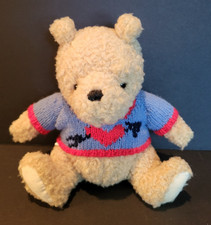 GUND DISNEY CLASSIC POOH BEAR WITH SWEATER Both Tush Tags attached 8" sitting