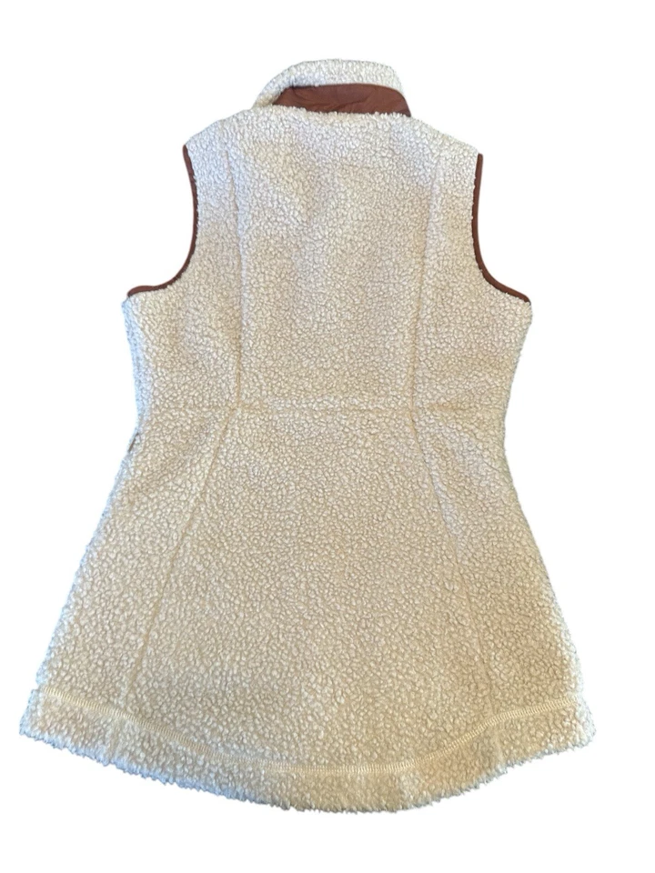 Avalanche Cream and brown Sherpa fleece gilet - Image 2 of 4