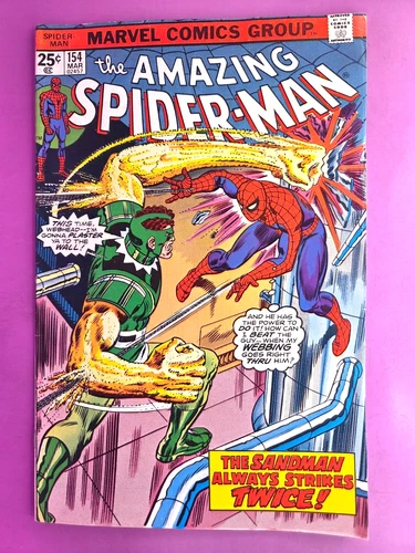 THE AMAZING SPIDER-MAN #154  VG(LOWER GRADE) MVS INTACT 1976 COMBINE SHIP BX2412