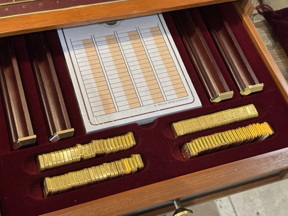 Vintage Franklin Mint Scrabble Collector's Edition Gold Plated Tiles - Image 3 of 4