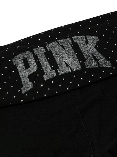 Victoria's Secret Bling Gameday Capsule FOLDOVER FLARE LEGGING PANT S HOT! VS363