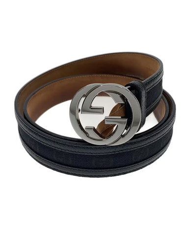 GUCCI Belt Navy, Men's 114874