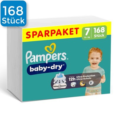 Pampers Baby Dry Gr. 7, 15+ kg - (168 Stück) - Sparpaket
